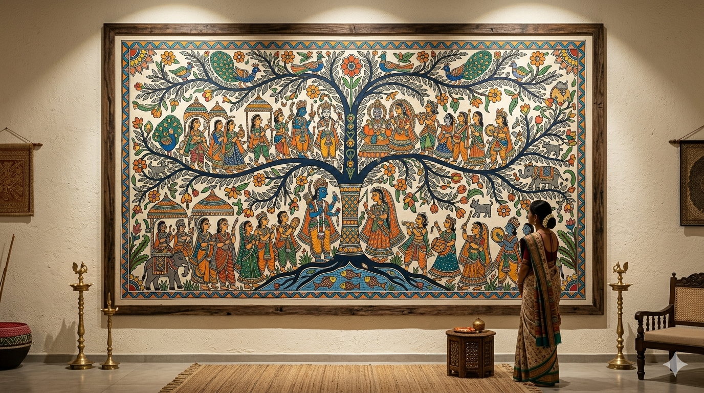 Mithila painting — wall art
