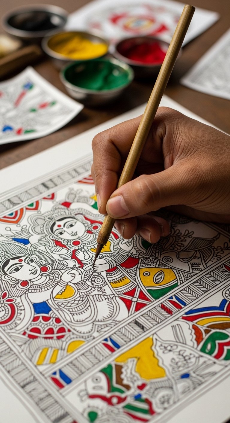 Mithila art representing Art for SDGs initiative