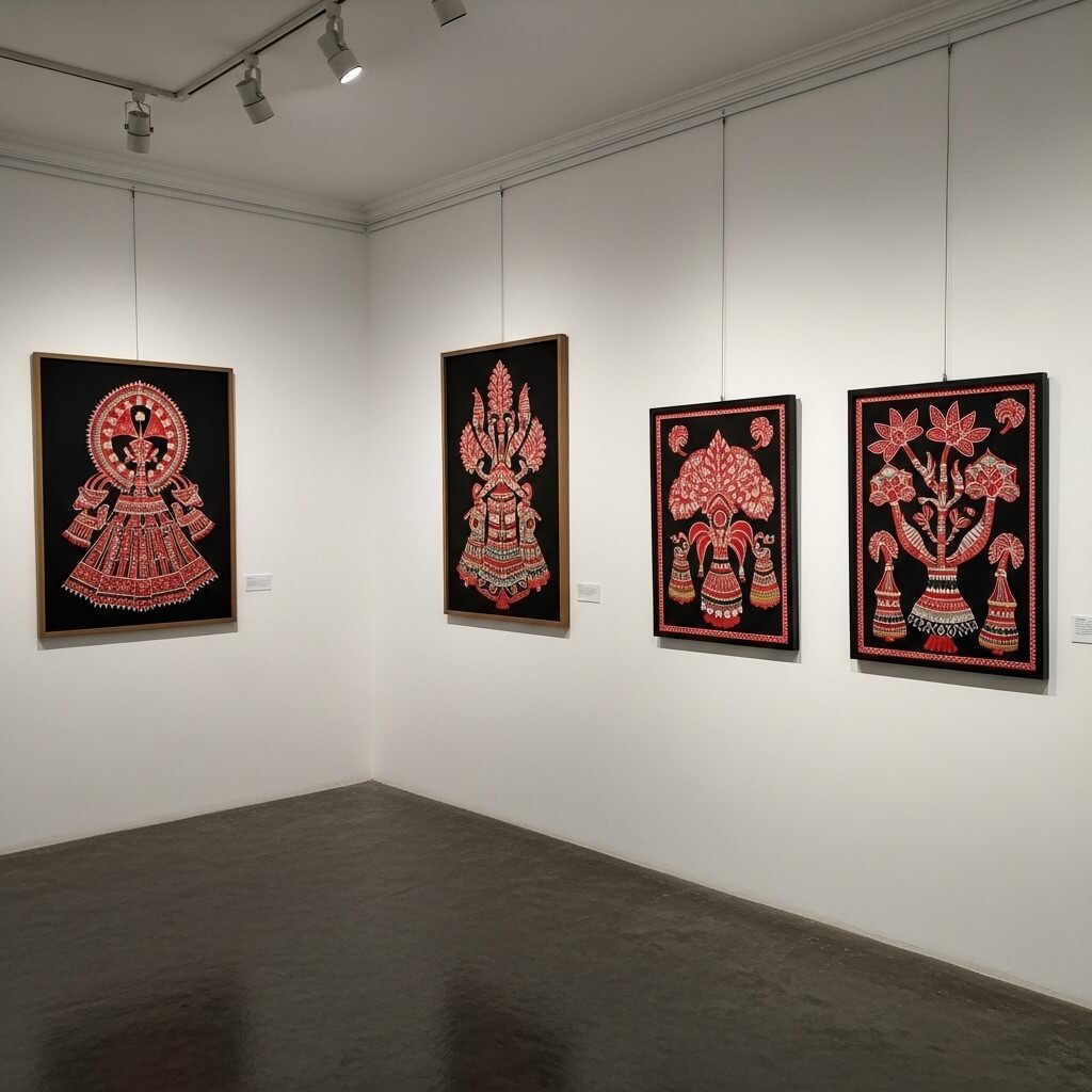 Madhubani Tree of Life — exhibition-style presentation