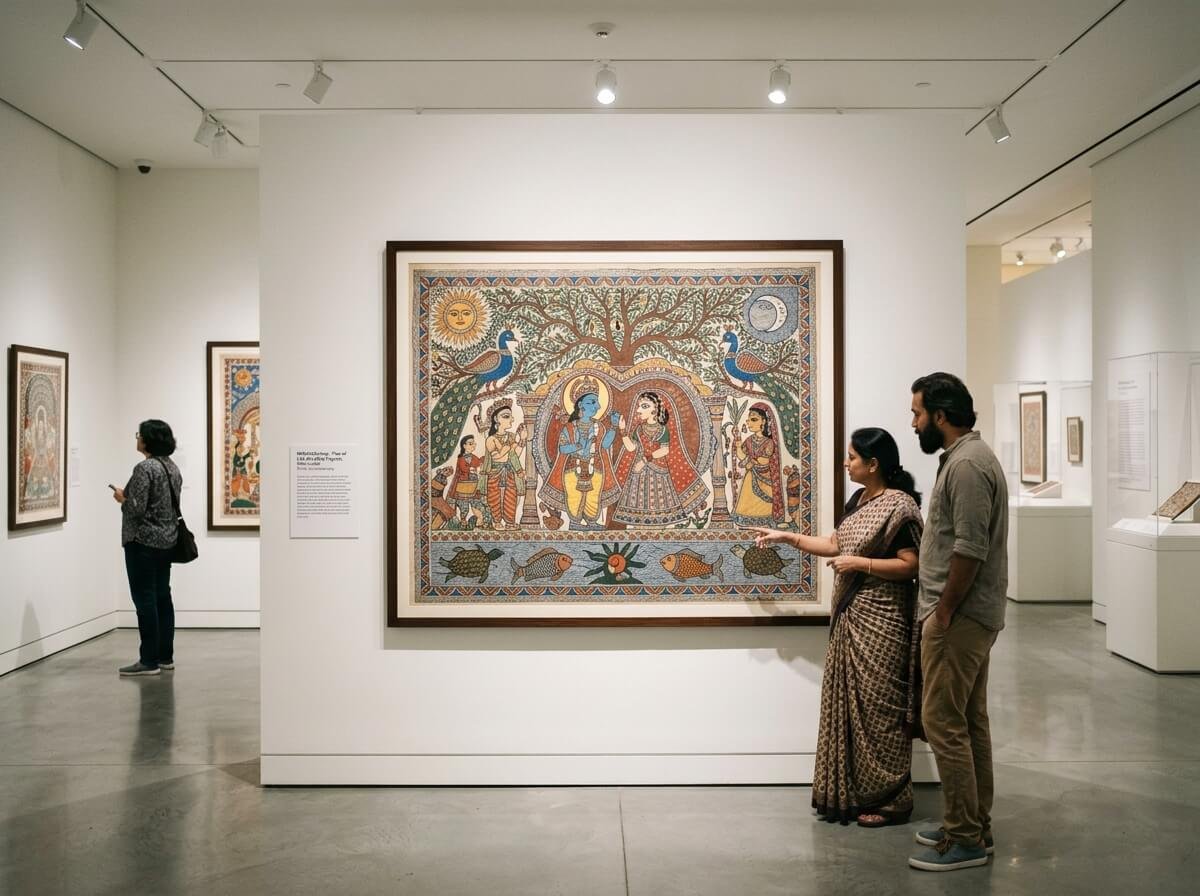 Madhubani Tree of Life — Mithila heritage artwork